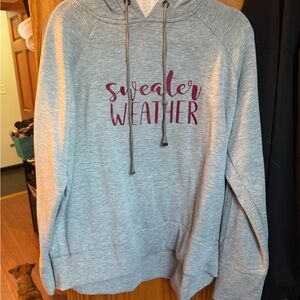 Athletic Works Gray Hoodie with Maroon Print